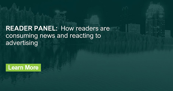 Image of Twin Cities Skyline with headline, "READER PANEL: How readers are consuming news and reacting to advertising" Image of Twin Cities Skyline with headline, "READER PANEL: How readers are consuming news and reacting to advertising"